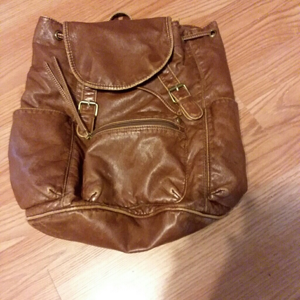 Leather book bag